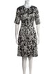 Lela Rose Printed Knee-Length Dress