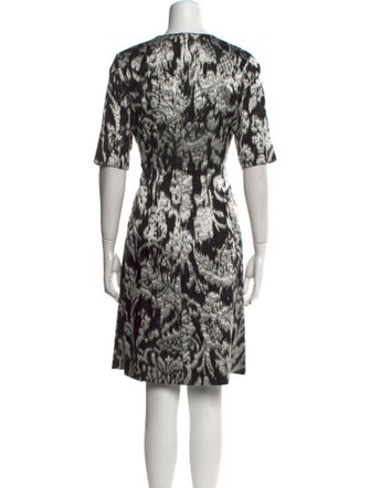 Lela Rose Printed Knee-Length Dress