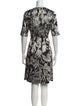 Lela Rose Printed Knee-Length Dress