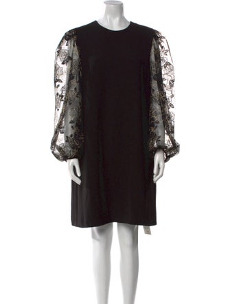 Lela Rose Printed Knee-Length Dress