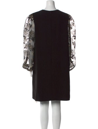 Lela Rose Printed Knee-Length Dress