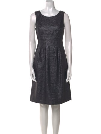 Lela Rose Scoop Neck Knee-Length Dress