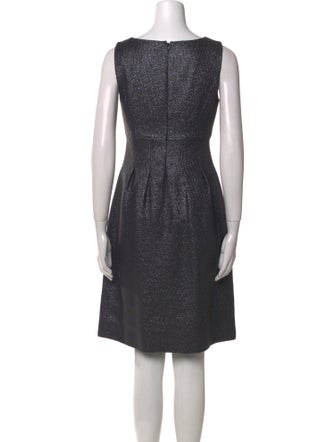 Lela Rose Scoop Neck Knee-Length Dress