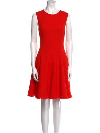 Lela Rose Wool Knee-Length Dress
