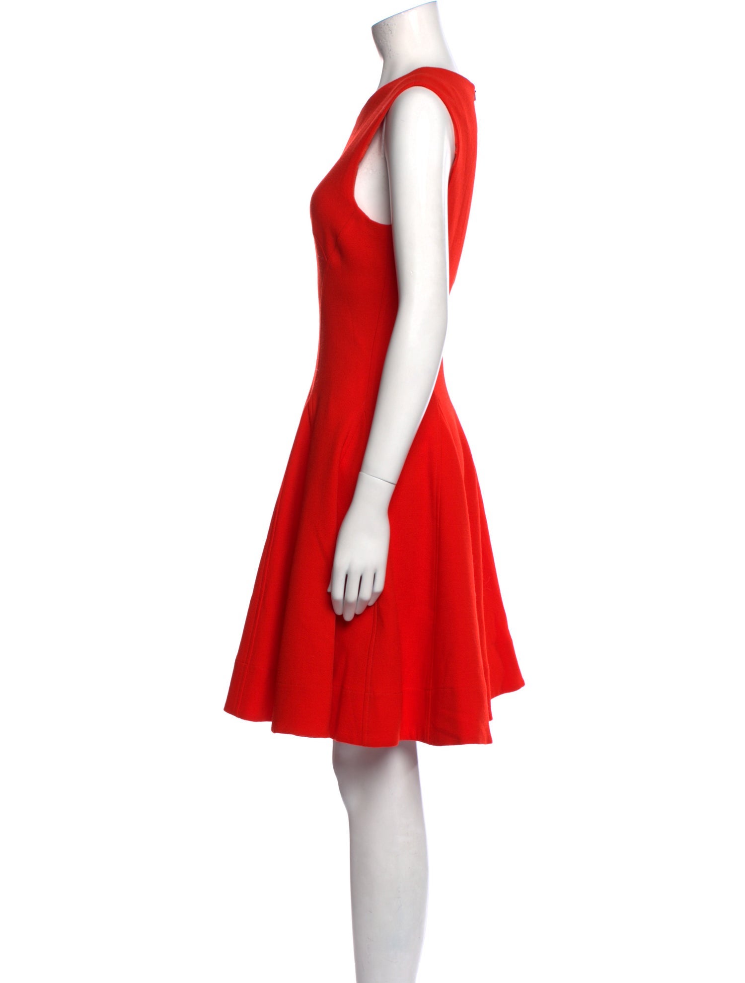 Lela Rose Wool Knee-Length Dress