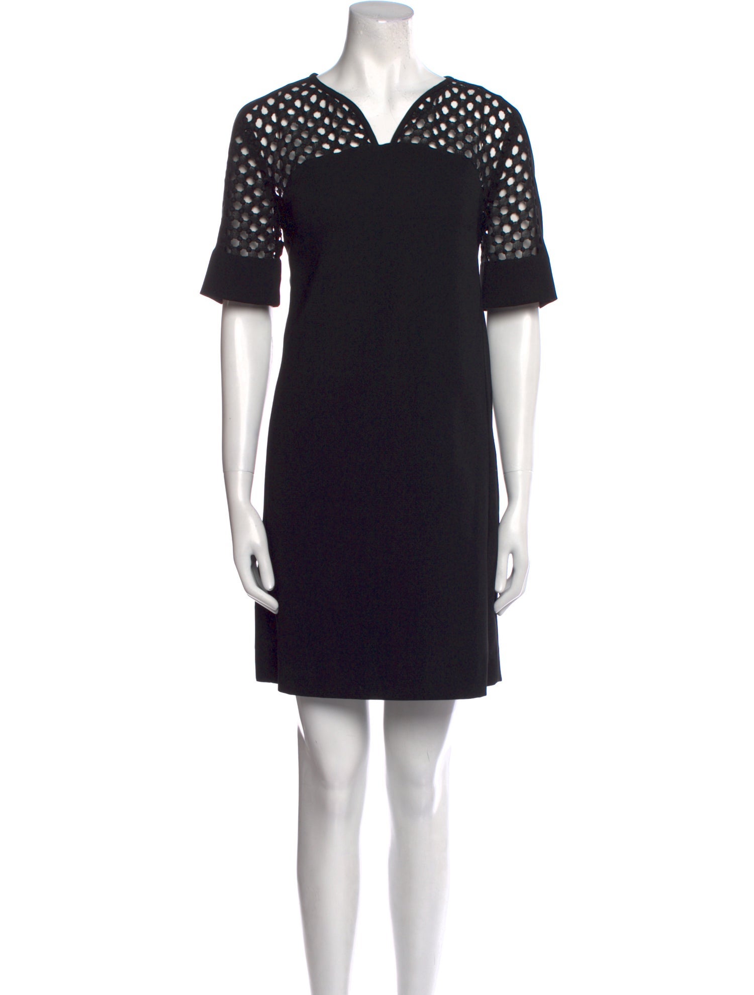 Lela Rose V-Neck Mini Dress