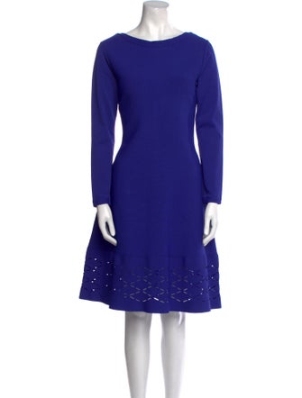 Lela Rose Bateau Neckline Knee-Length Dress