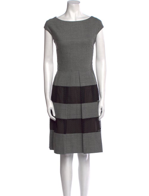 Lela Rose Wool Knee-Length Dress