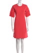 Lela Rose Crew Neck Mini Dress