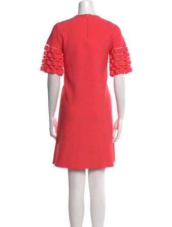 Lela Rose Crew Neck Mini Dress