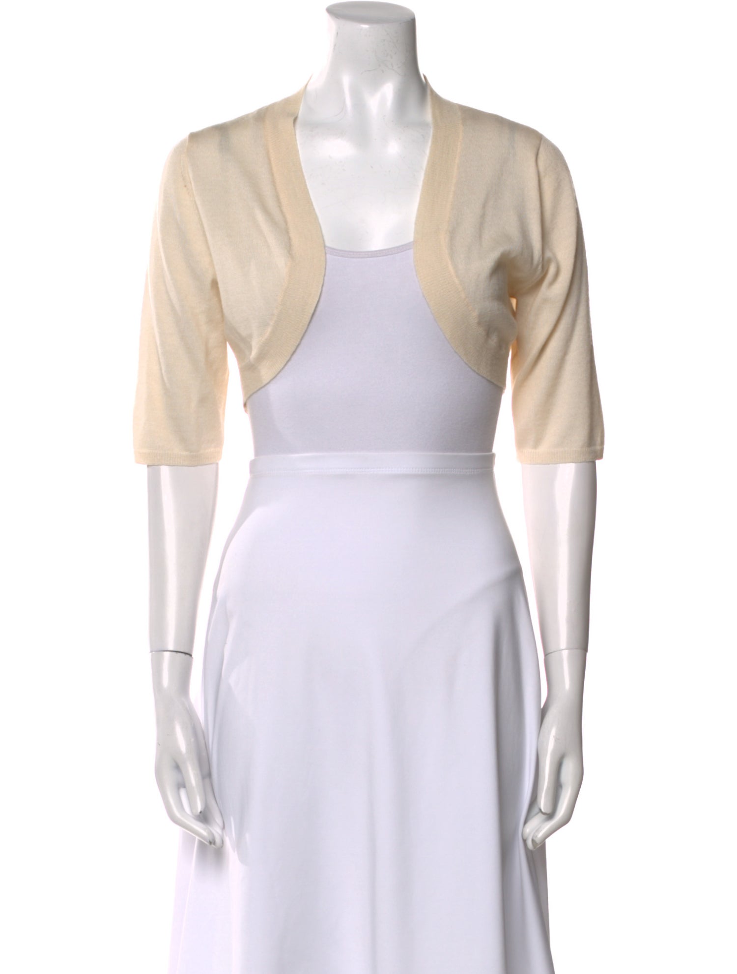 Lela Rose Wool Open Front Sweater