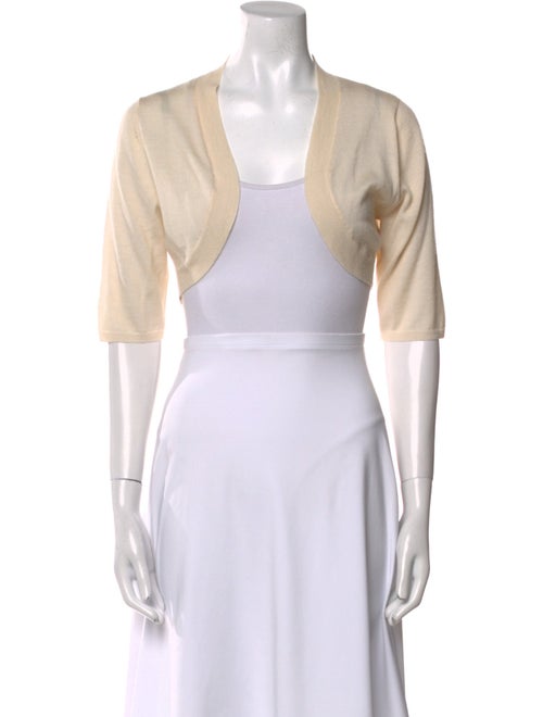 Lela Rose Wool Open Front Sweater