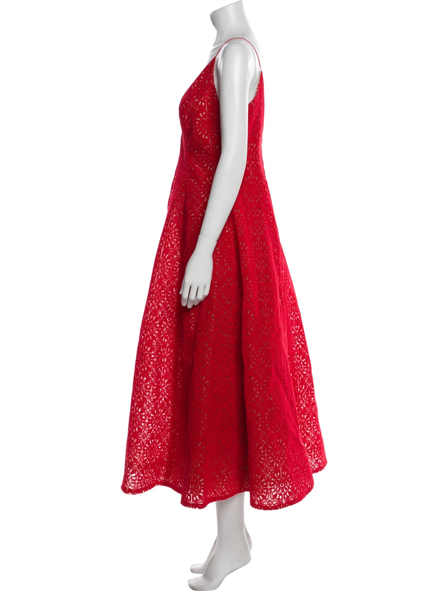 Lela Rose Wool Long Dress