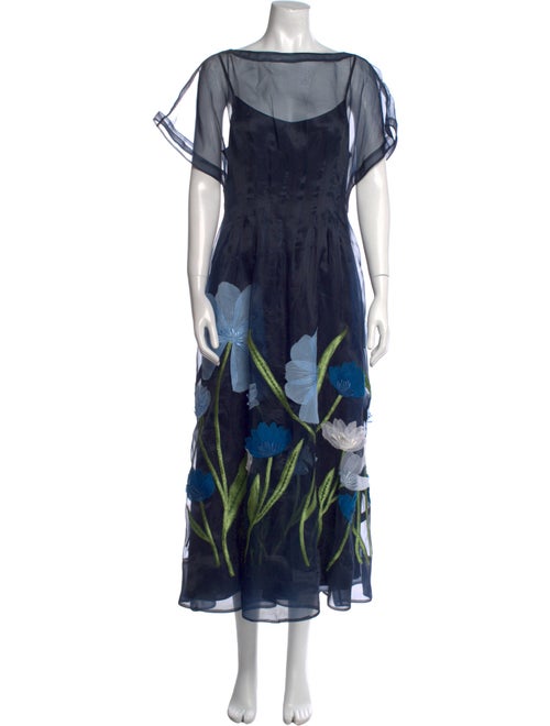 Lela Rose Silk Long Dress