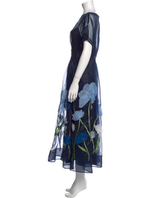 Lela Rose Silk Long Dress