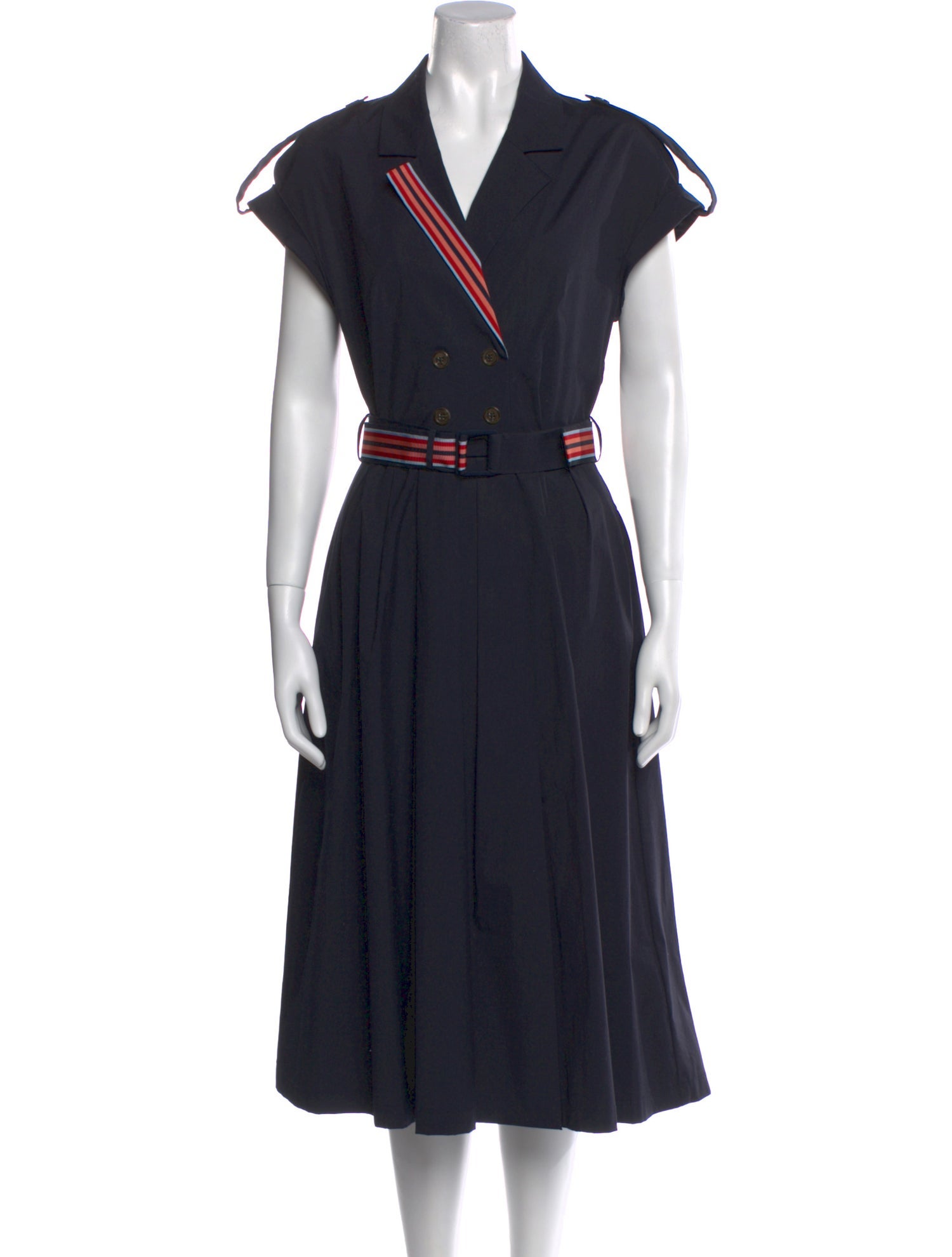 Lela Rose V-Neck Midi Length Dress