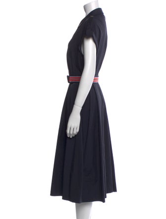 Lela Rose V-Neck Midi Length Dress