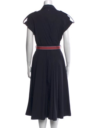 Lela Rose V-Neck Midi Length Dress