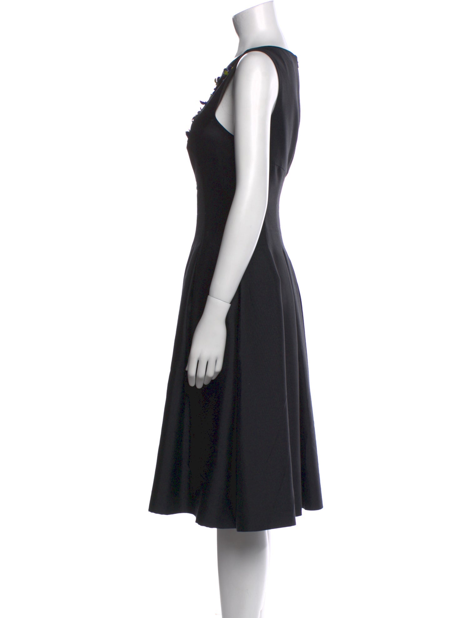 Lela Rose Silk Midi Length Dress