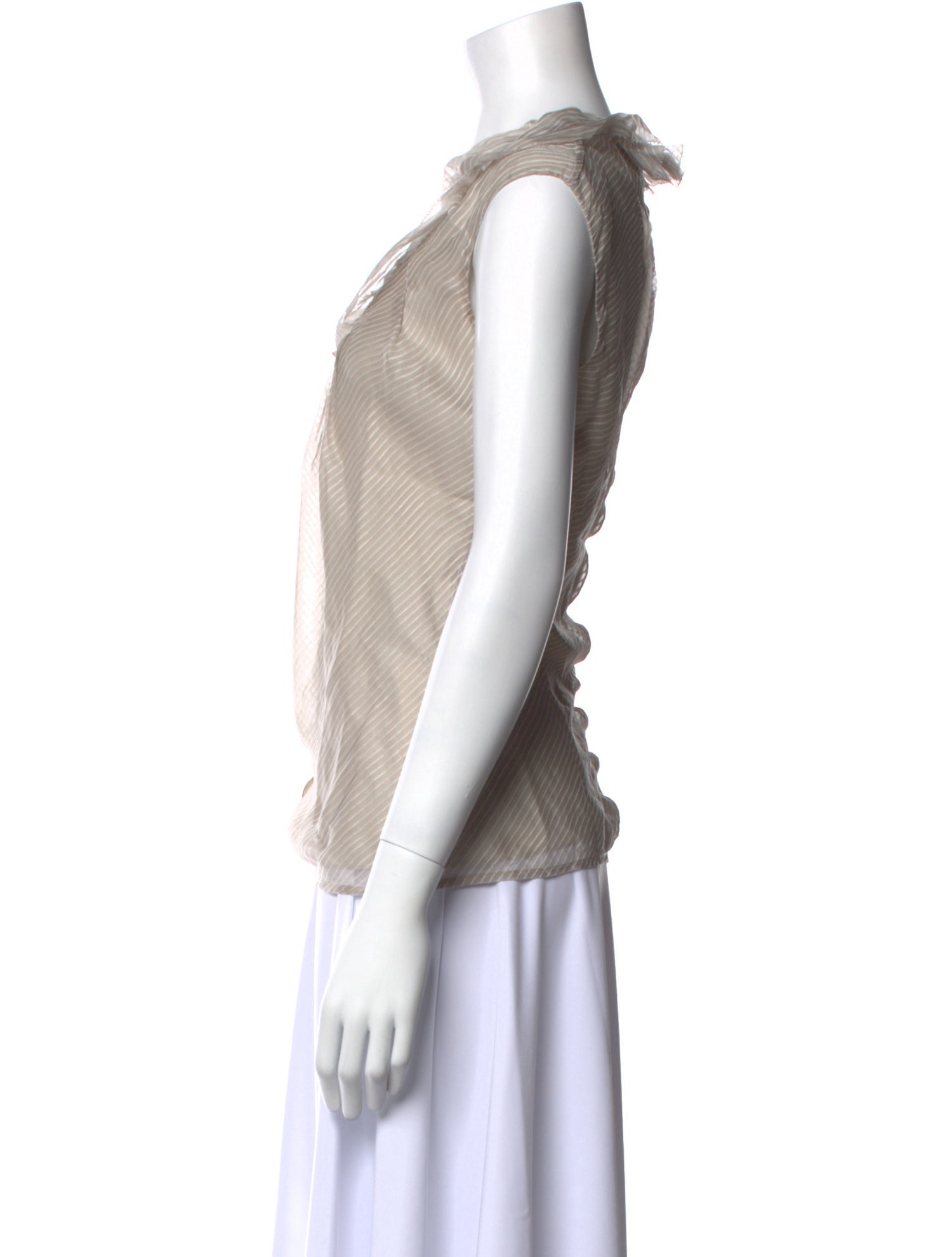 Lela Rose Silk Cowl Neck Top