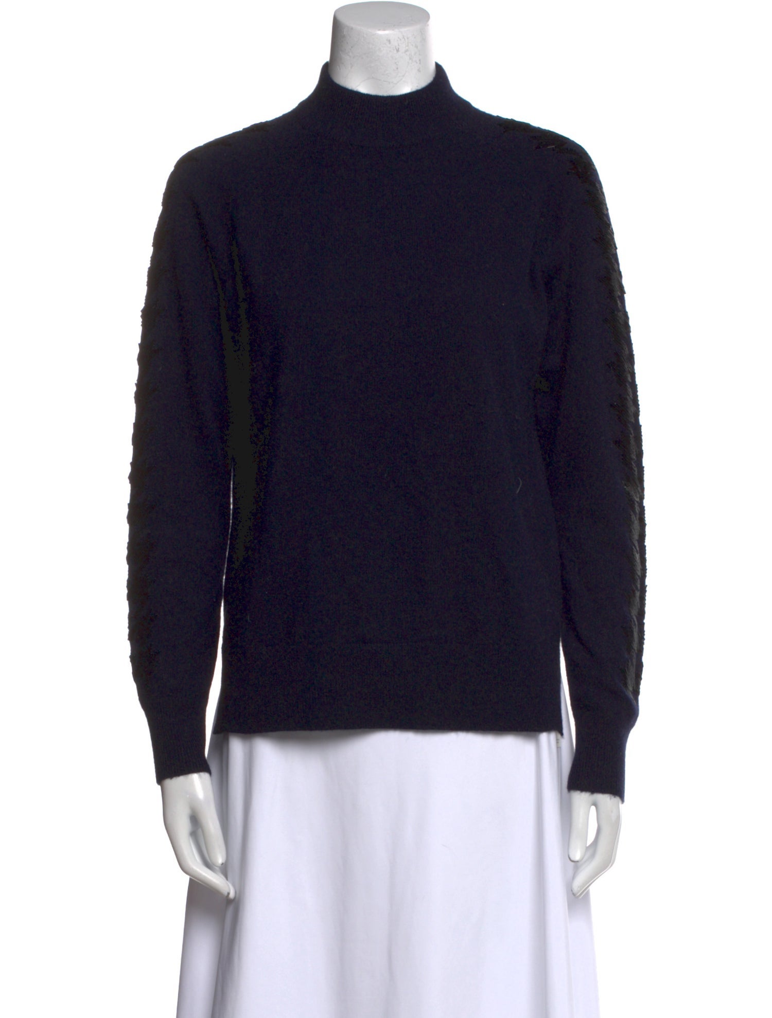 Lela Rose Wool Mock Neck Sweater