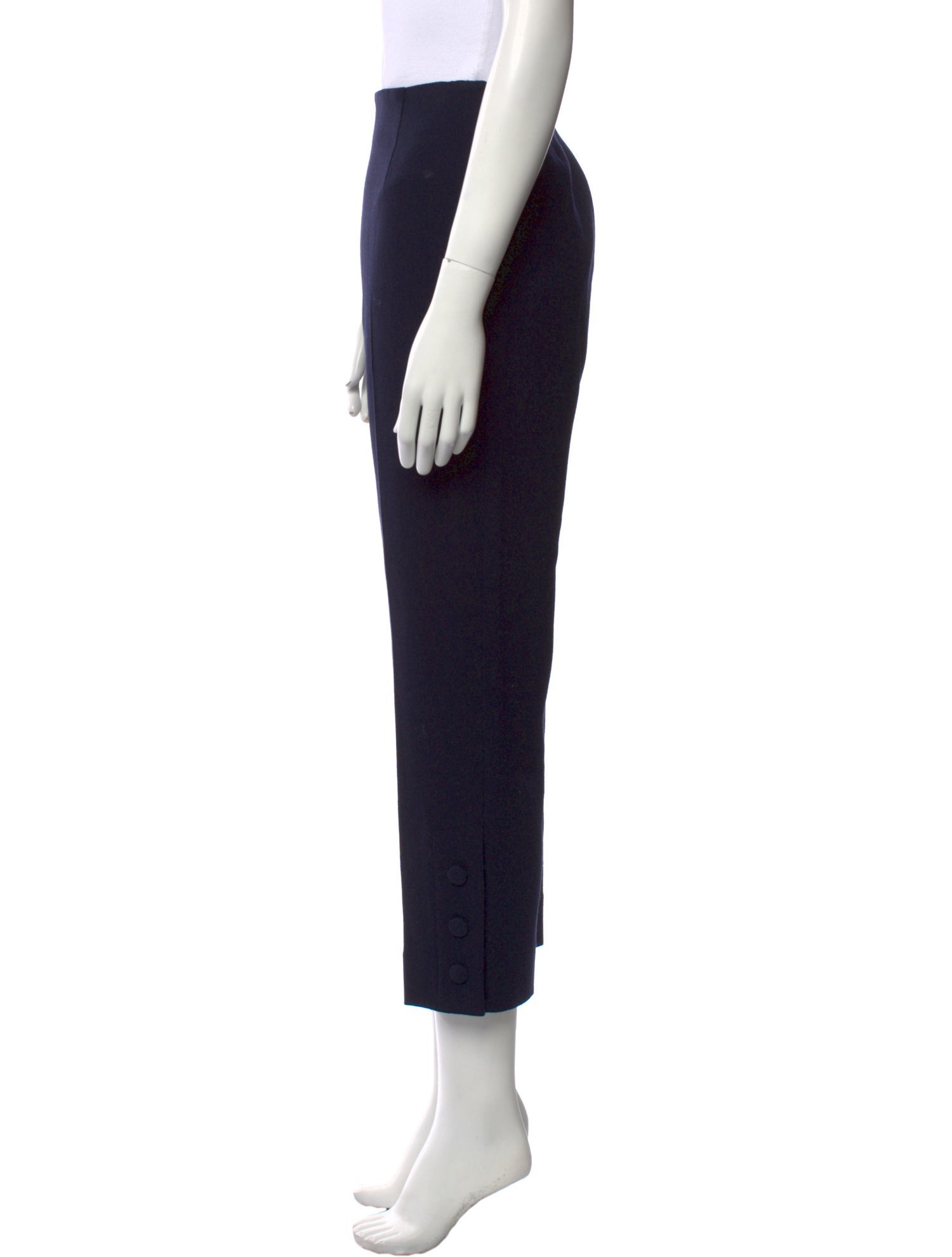 Lela Rose Wool Straight Leg Pants