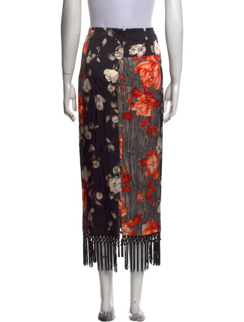 Lela Rose Floral Print Midi Length Skirt