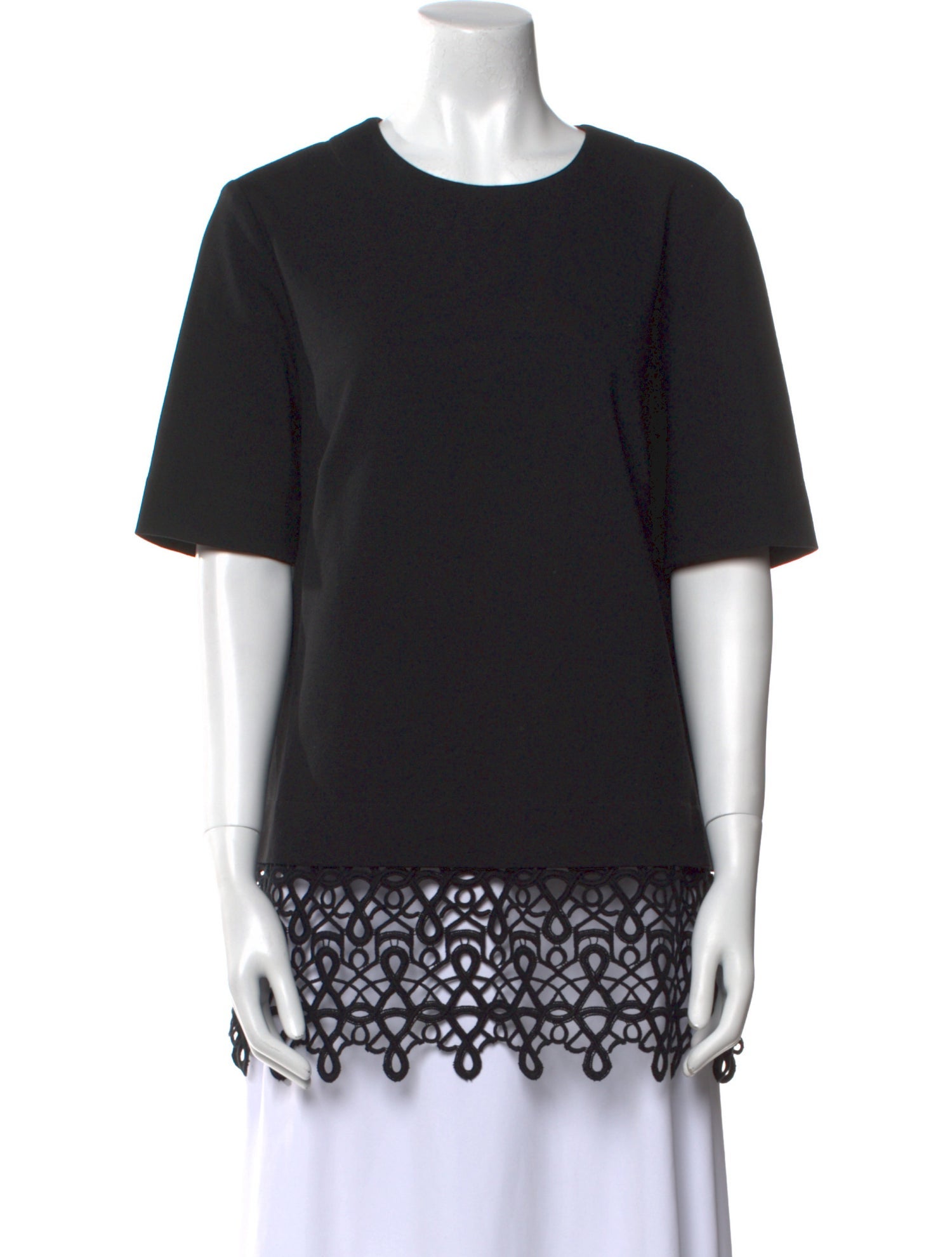 Lela Rose Crew Neck Short Sleeve T-Shirt