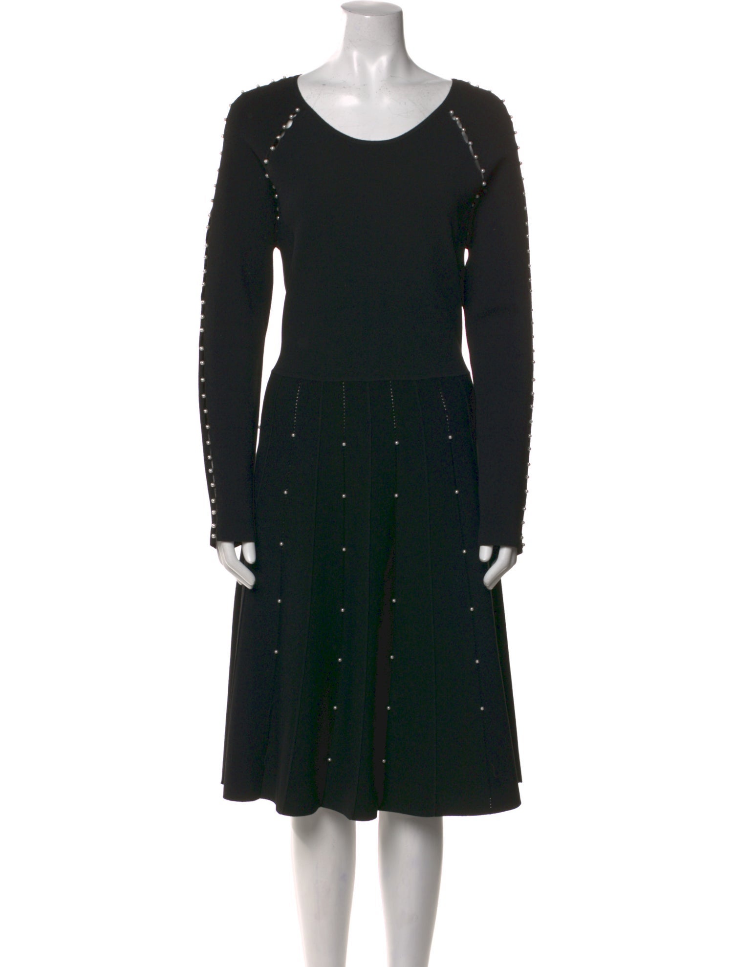 Lela Rose Scoop Neck Midi Length Dress