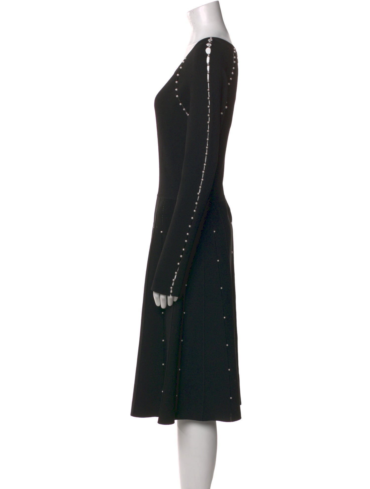 Lela Rose Scoop Neck Midi Length Dress