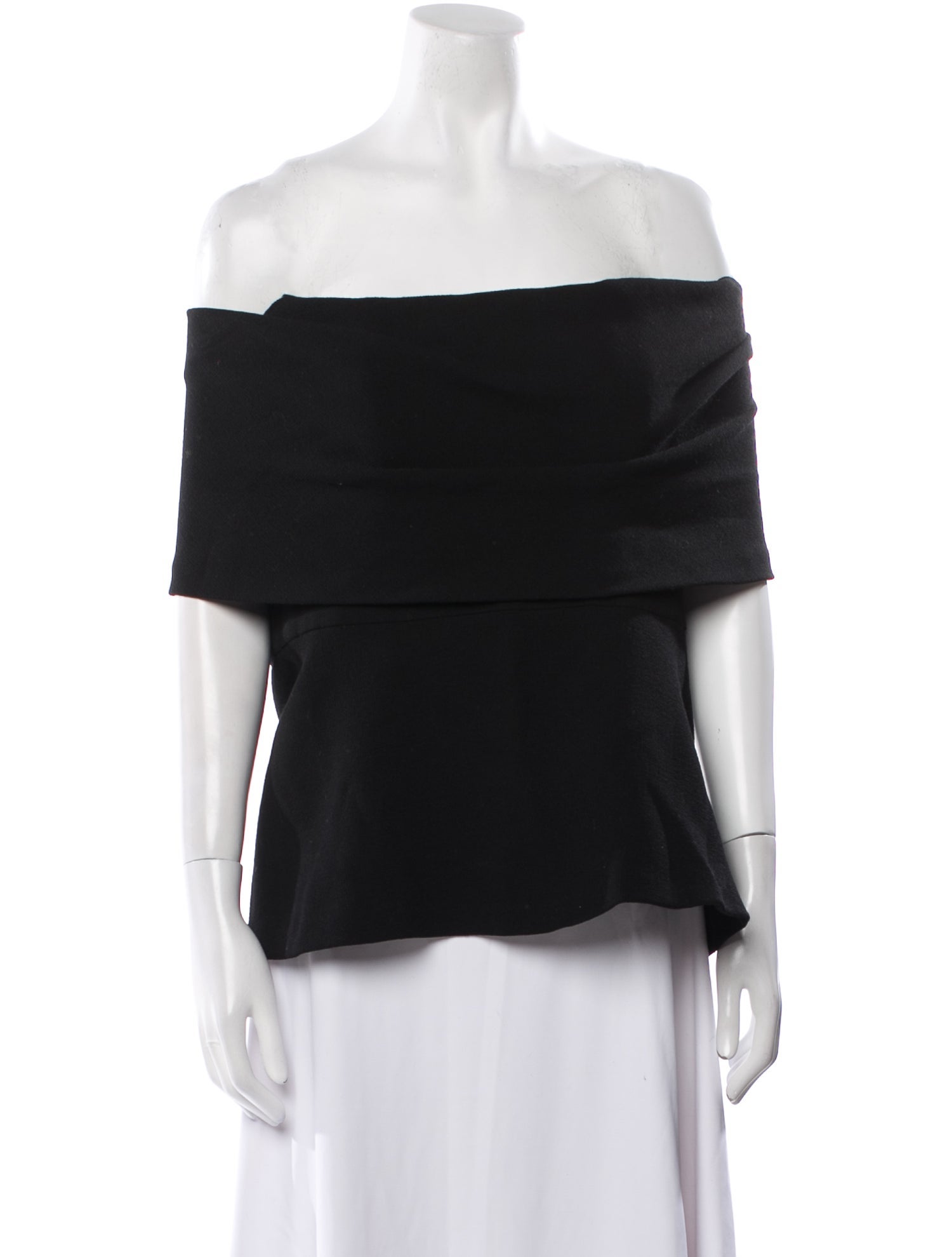 Lela Rose Wool Off-The-Shoulder Tunic