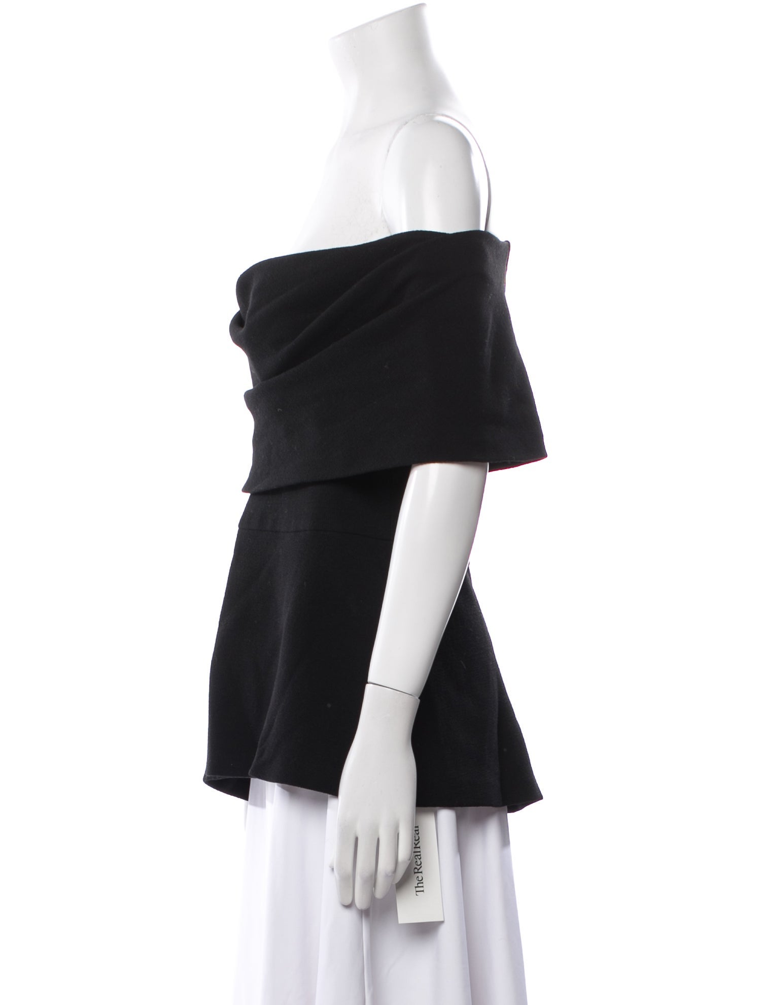 Lela Rose Wool Off-The-Shoulder Tunic