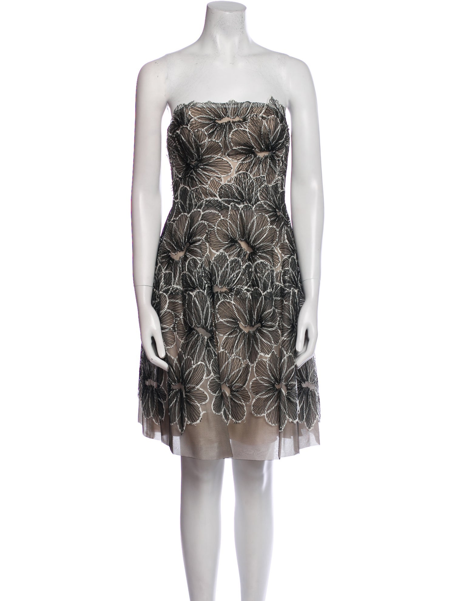 Lela Rose Floral Print Mini Dress