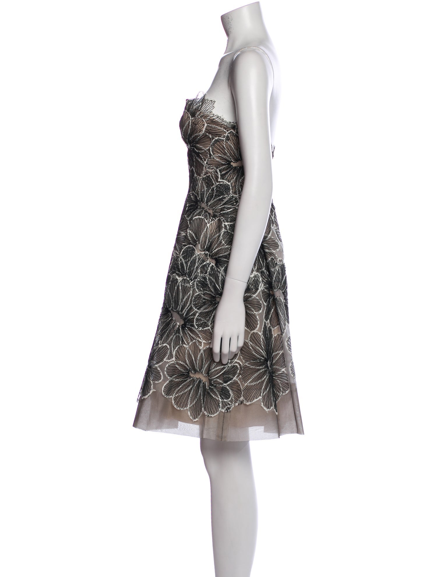 Lela Rose Floral Print Mini Dress