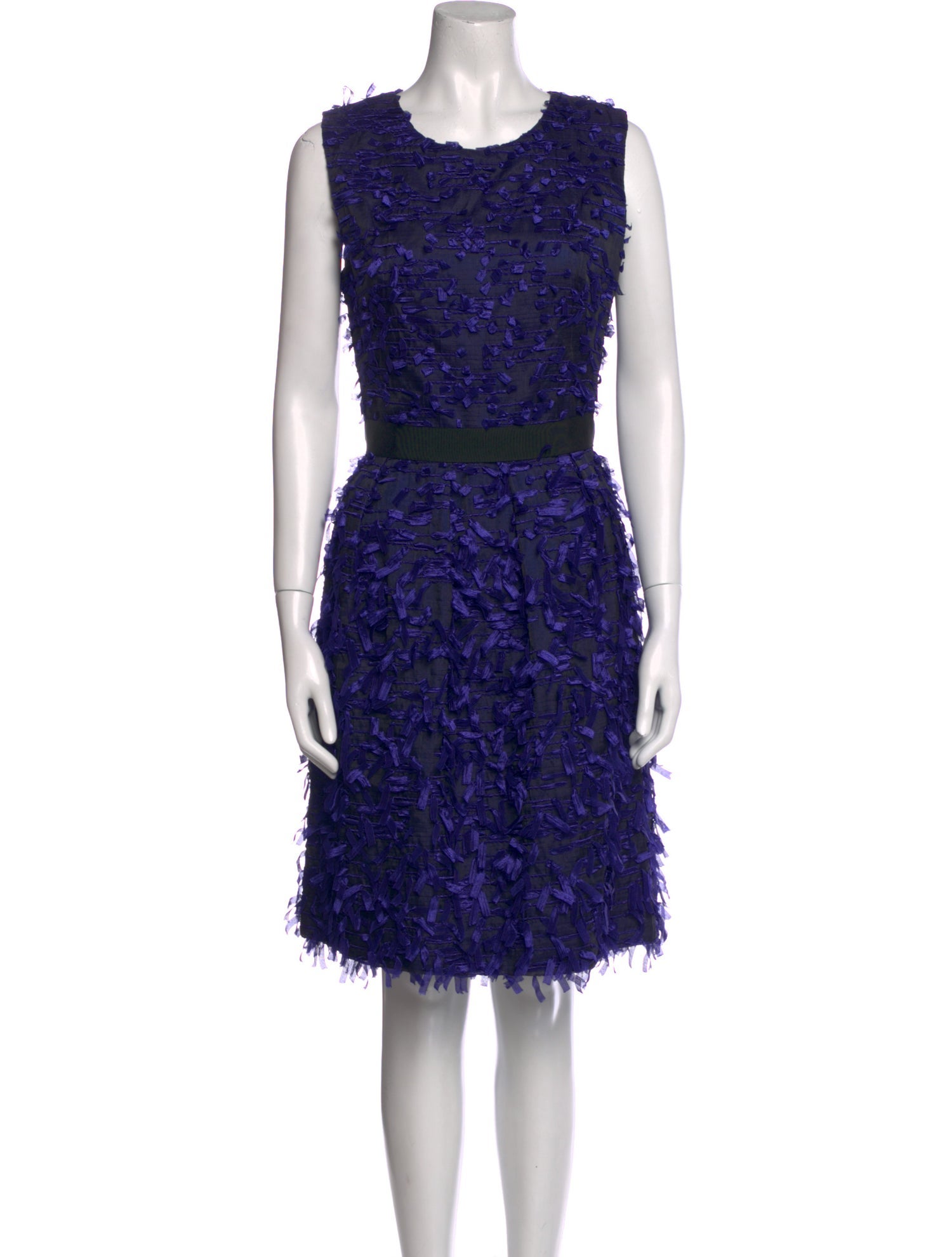 Lela Rose Lace Pattern Knee-Length Dress