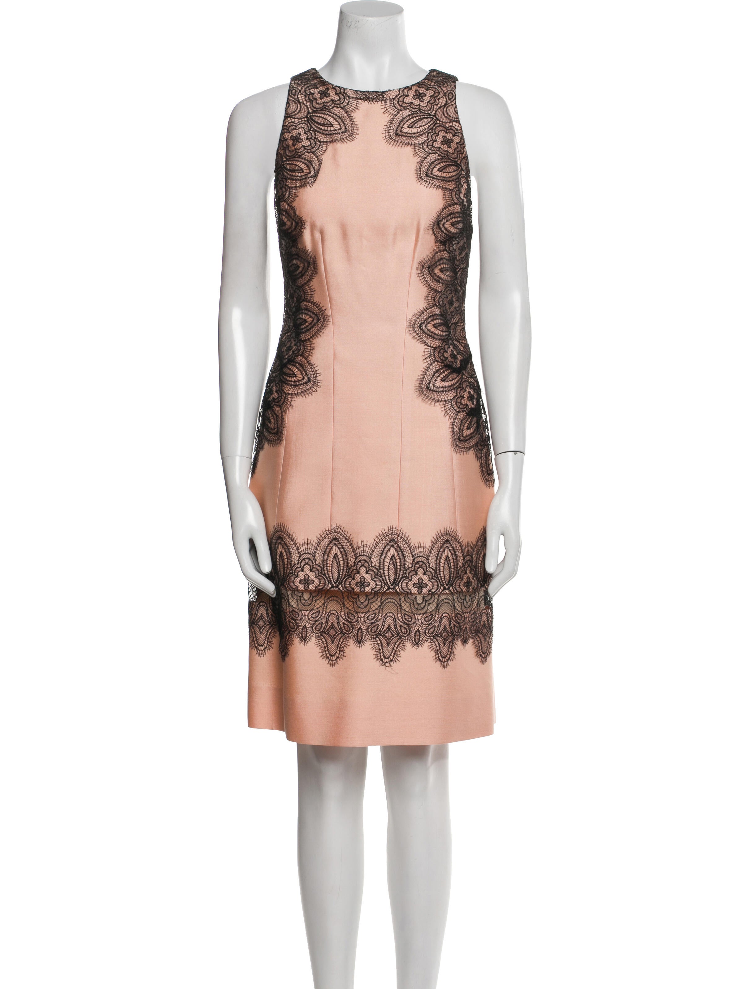 Lela Rose Wool Knee-Length Dress