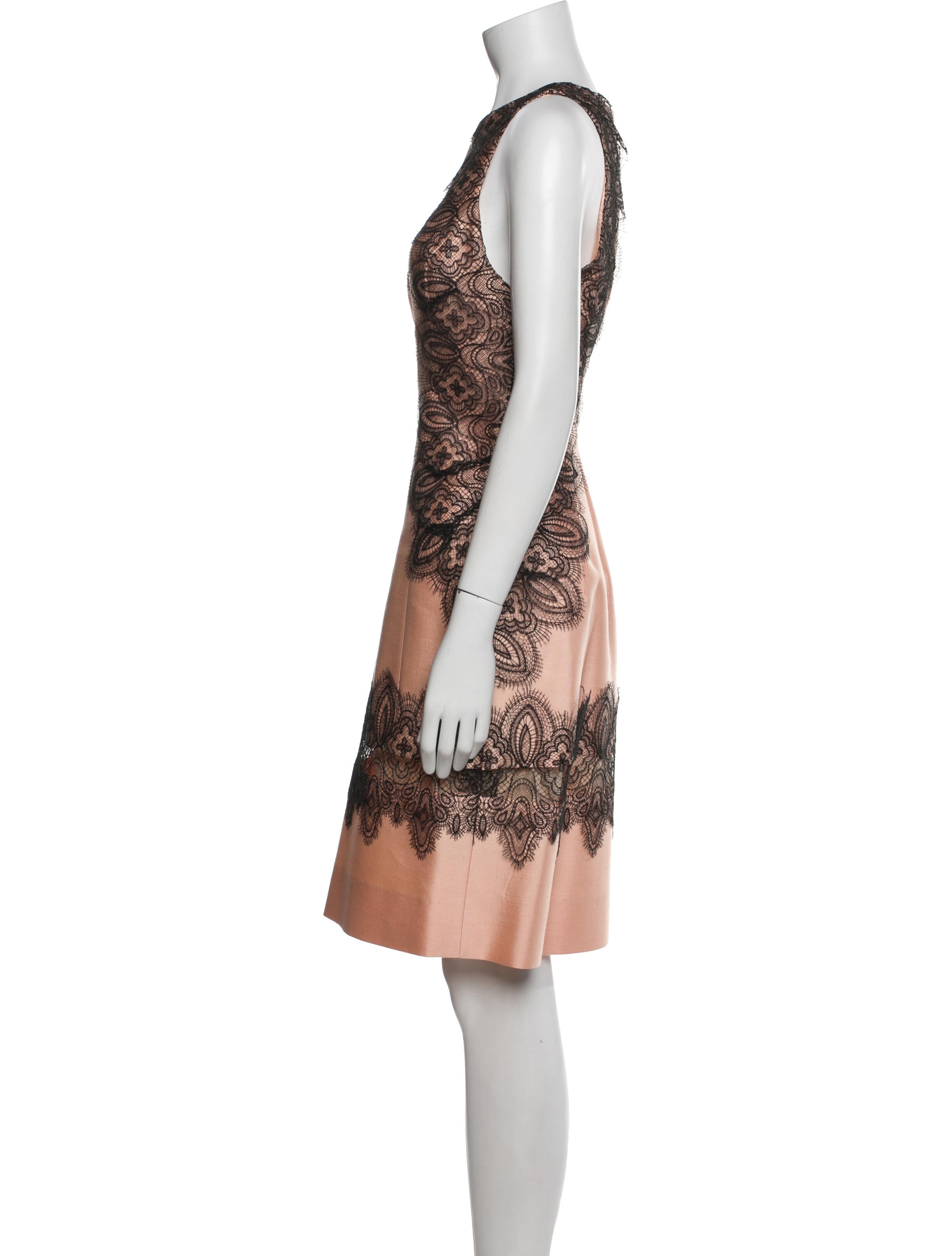 Lela Rose Wool Knee-Length Dress