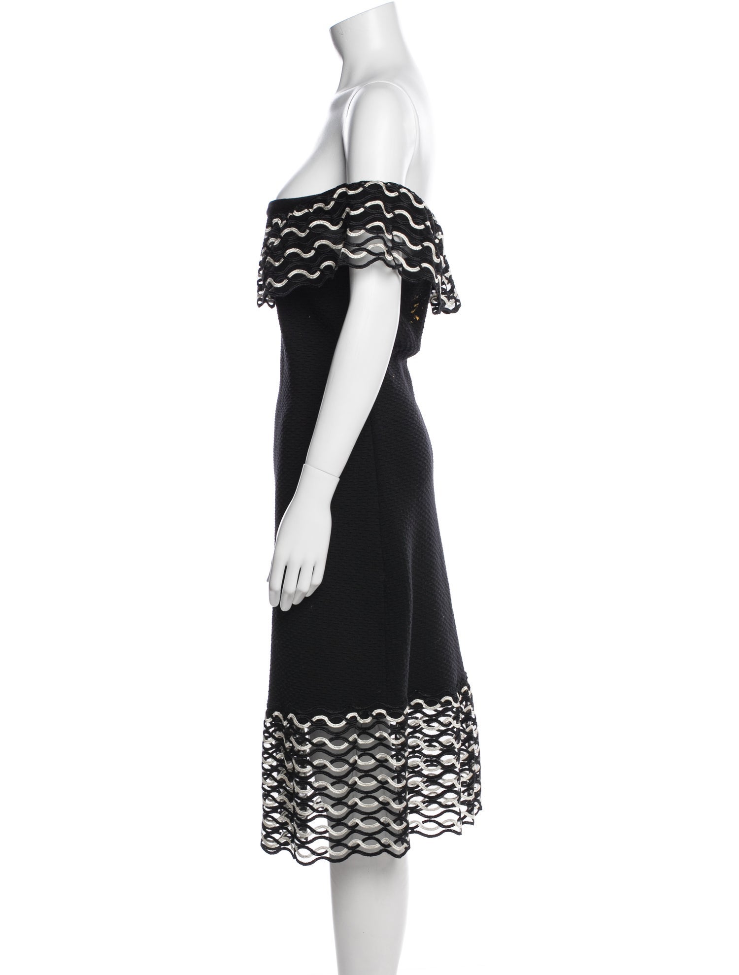 Lela Rose Wool Knee-Length Dress