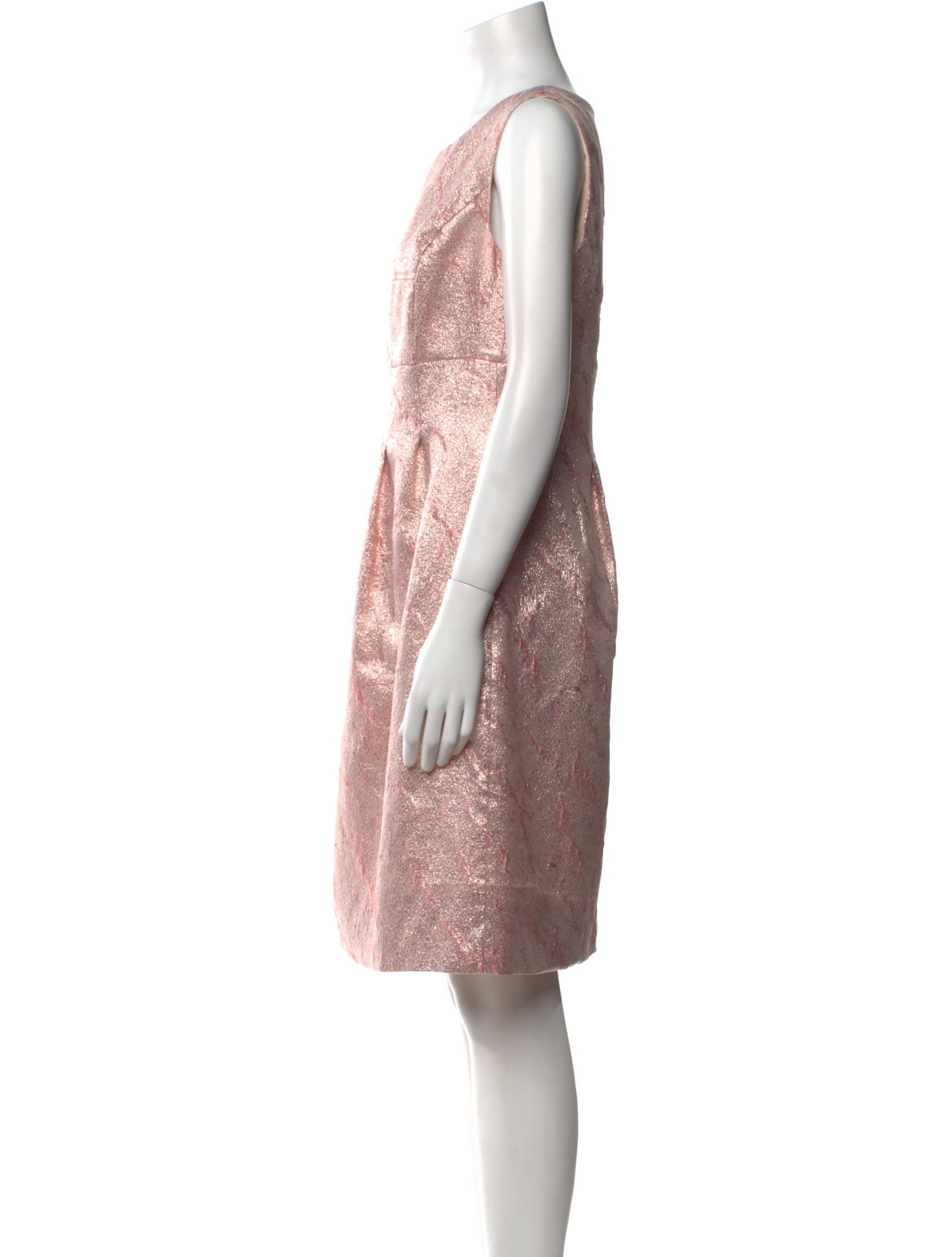 Lela Rose Scoop Neck Knee-Length Dress