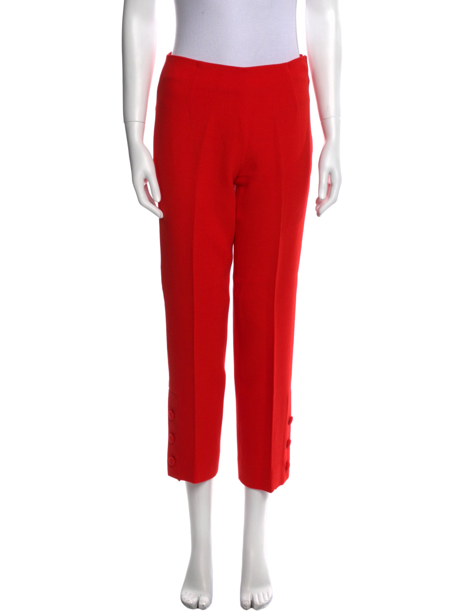 Lela Rose Wool Straight Leg Pants