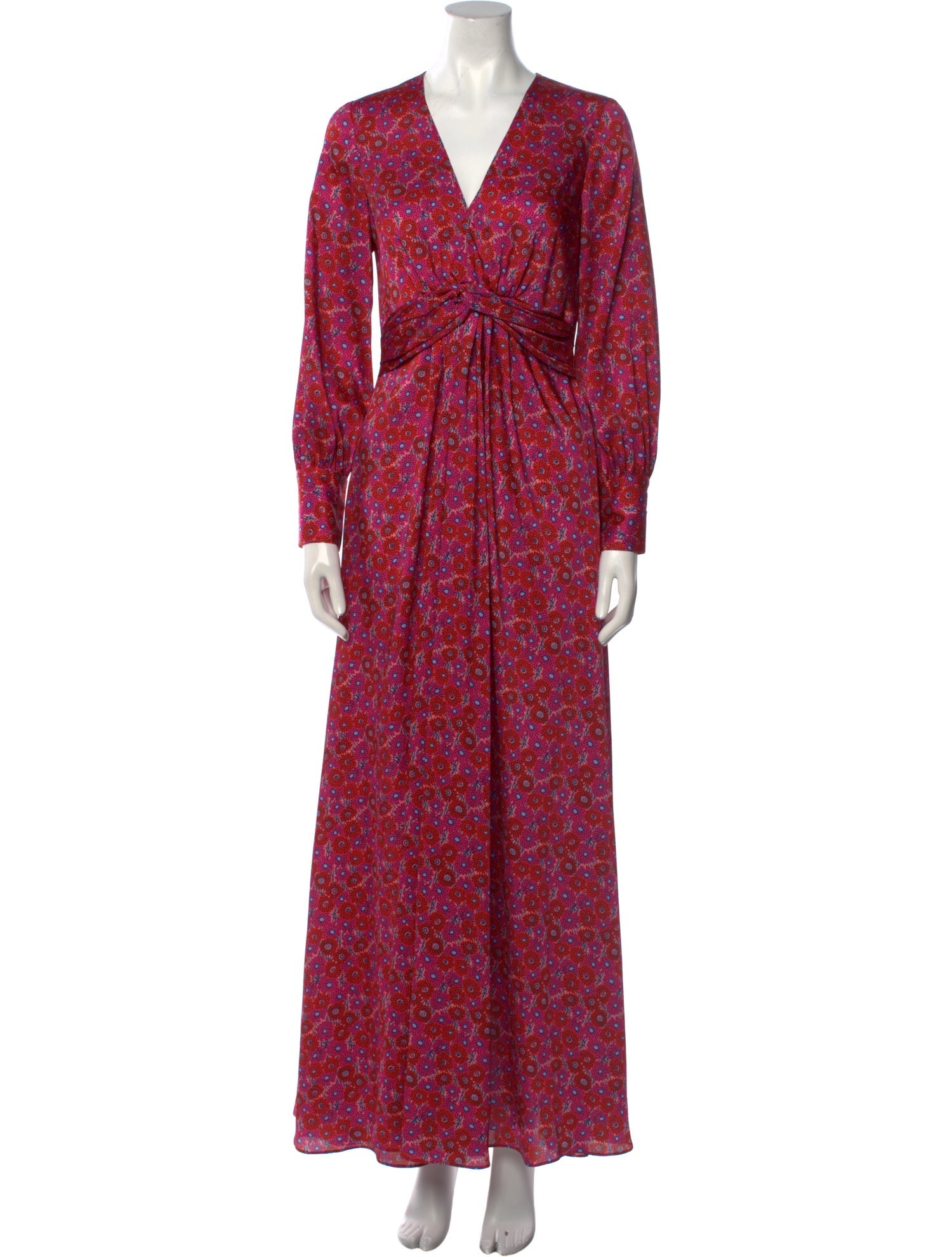 Lela Rose Floral Print Long Dress