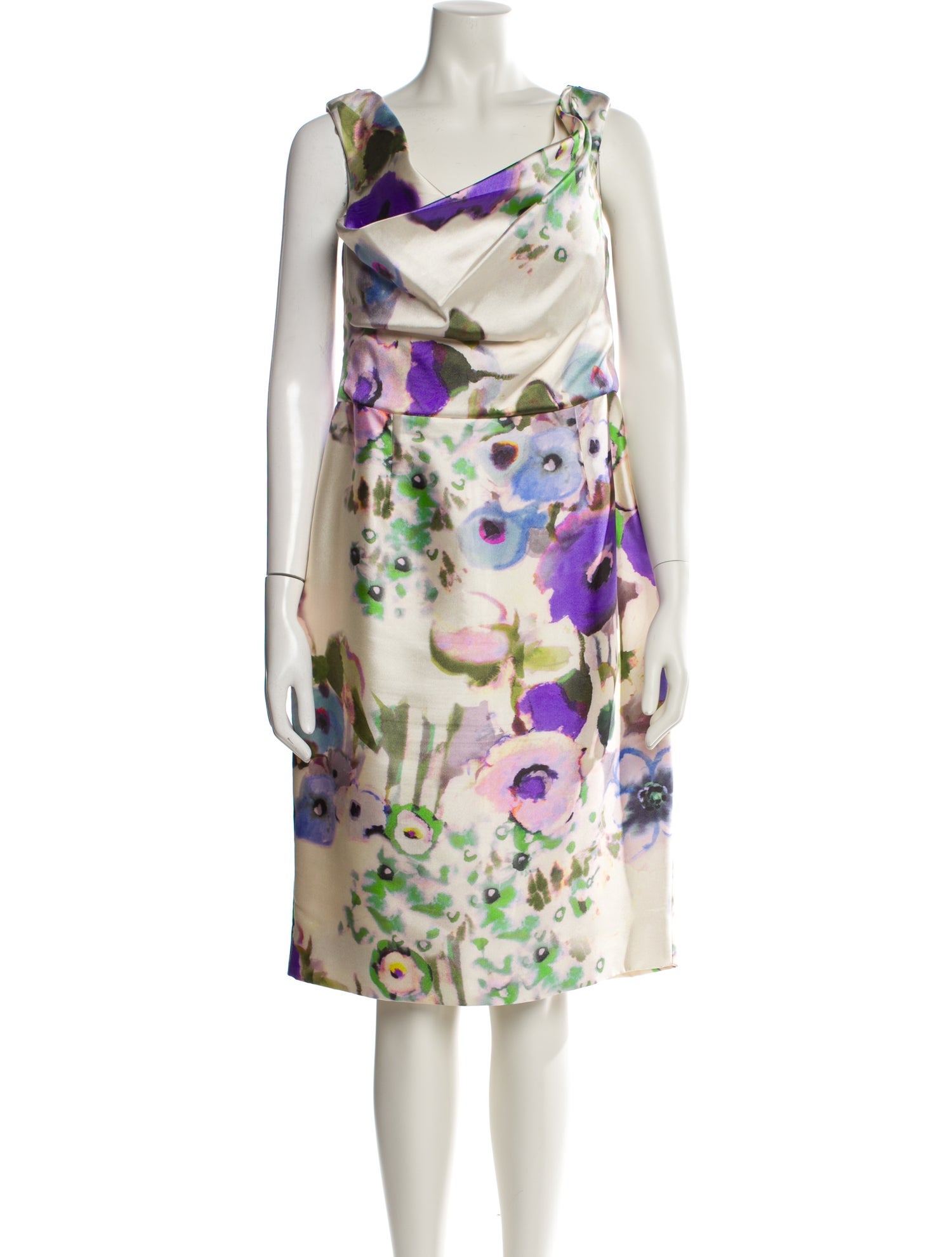 Lela Rose Printed Knee-Length Dress
