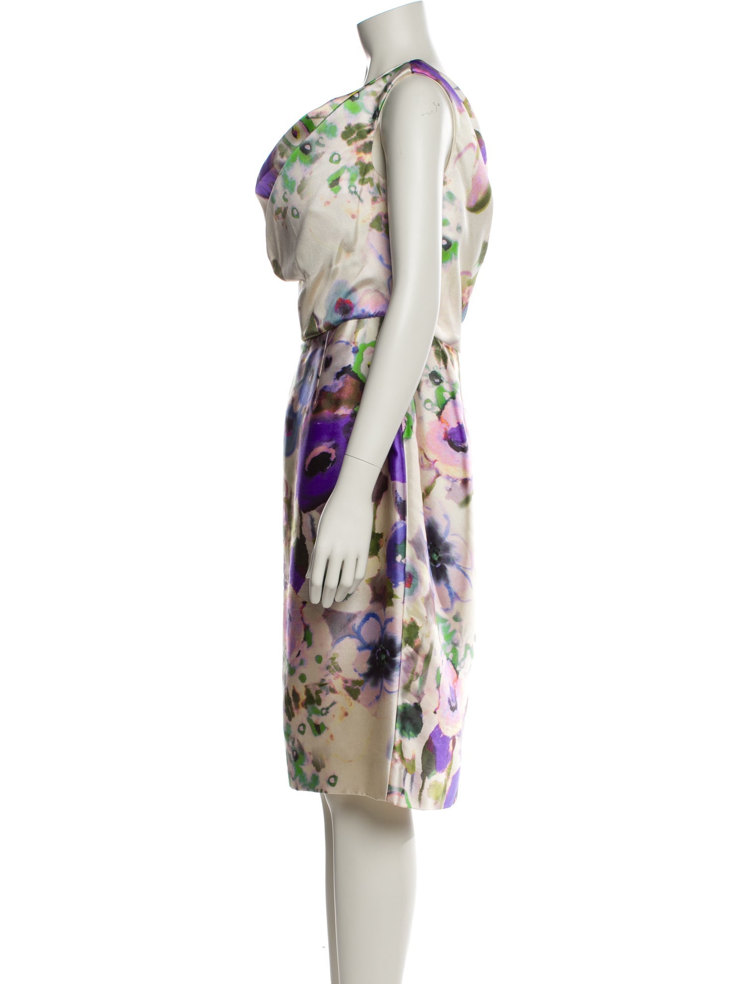 Lela Rose Printed Knee-Length Dress