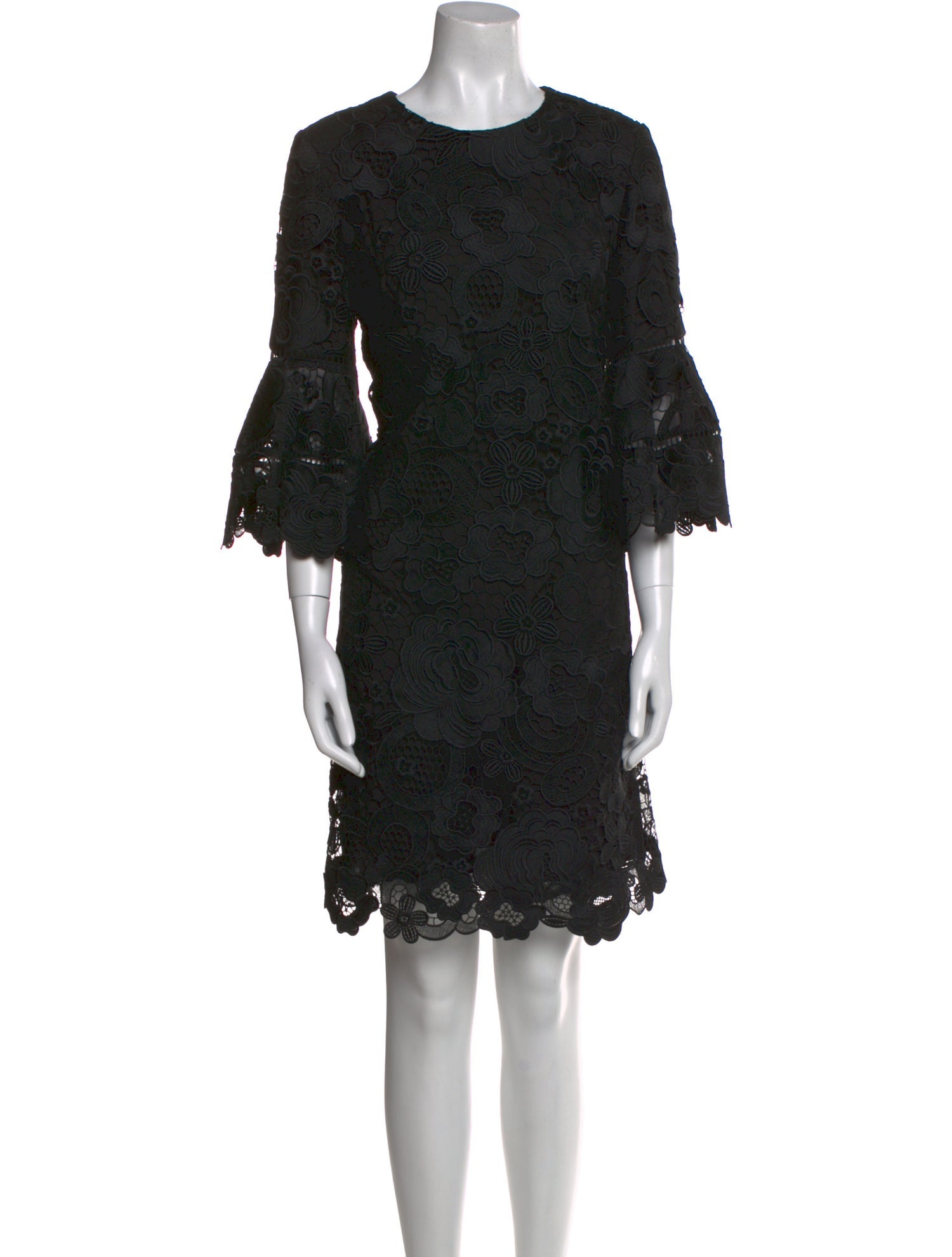 Lela Rose Wool Knee-Length Dress