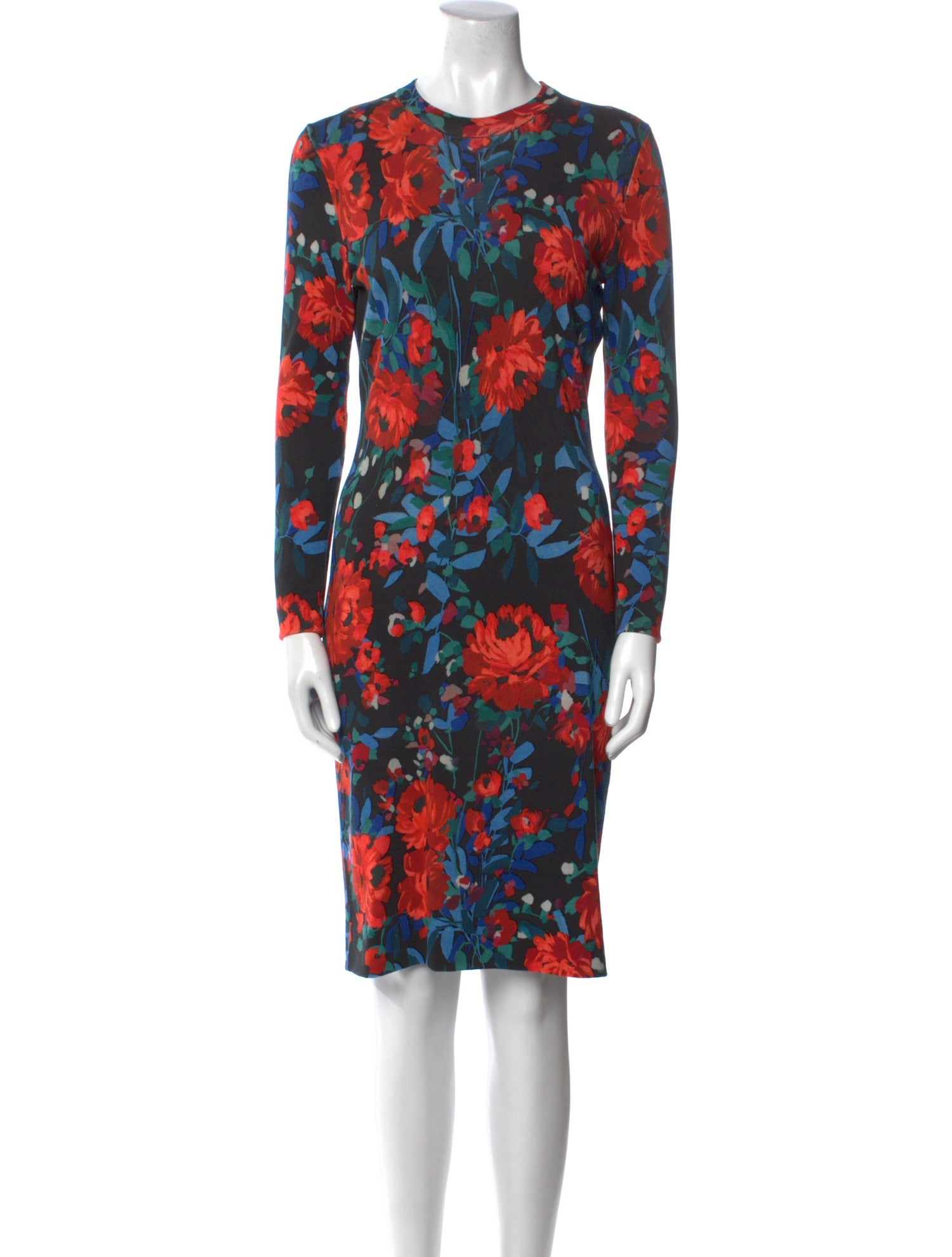 Lela Rose Floral Print Knee-Length Dress