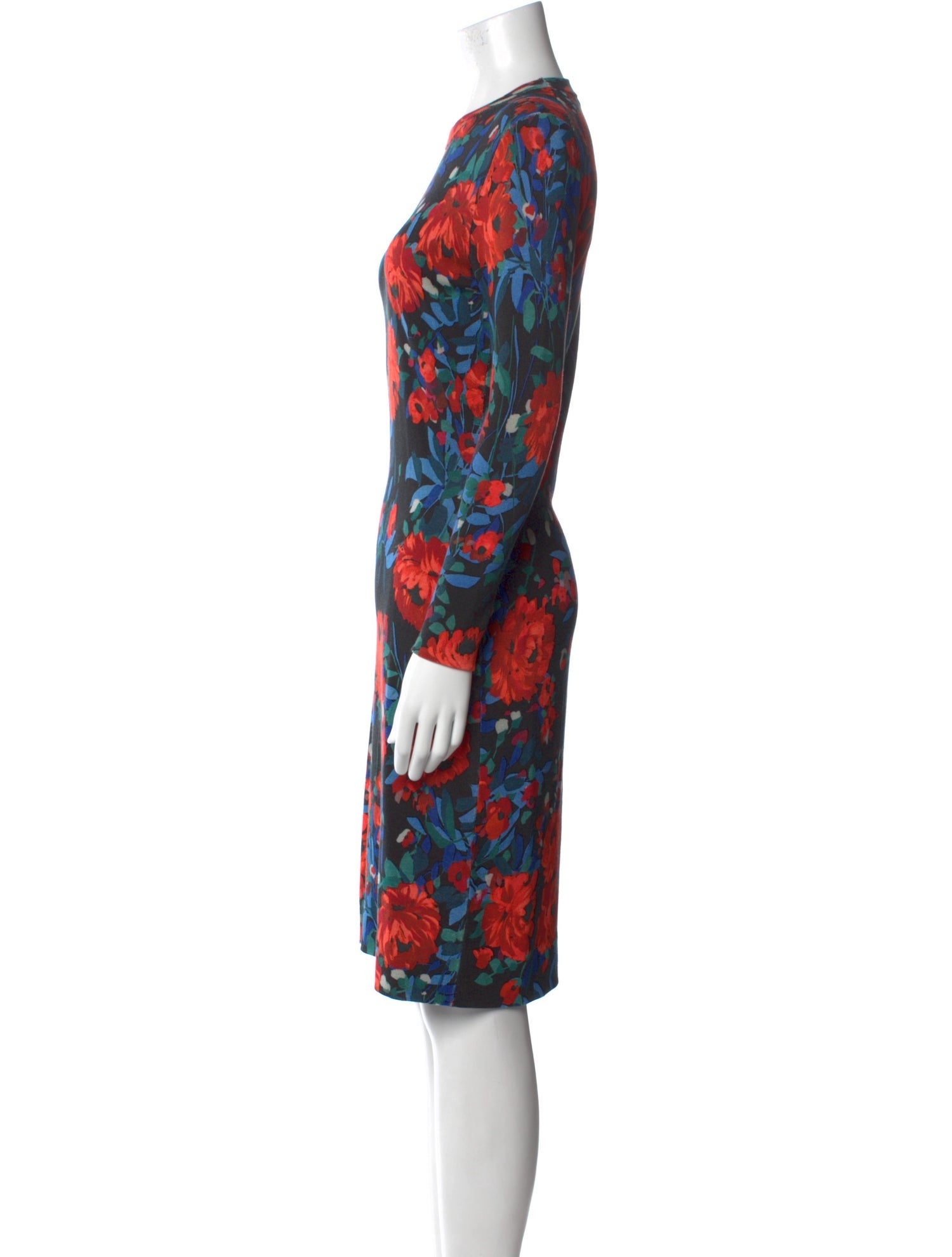 Lela Rose Floral Print Knee-Length Dress
