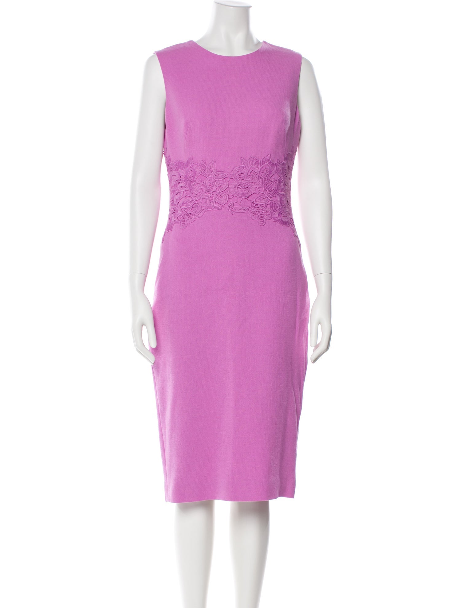 Lela Rose Wool Midi Length Dress