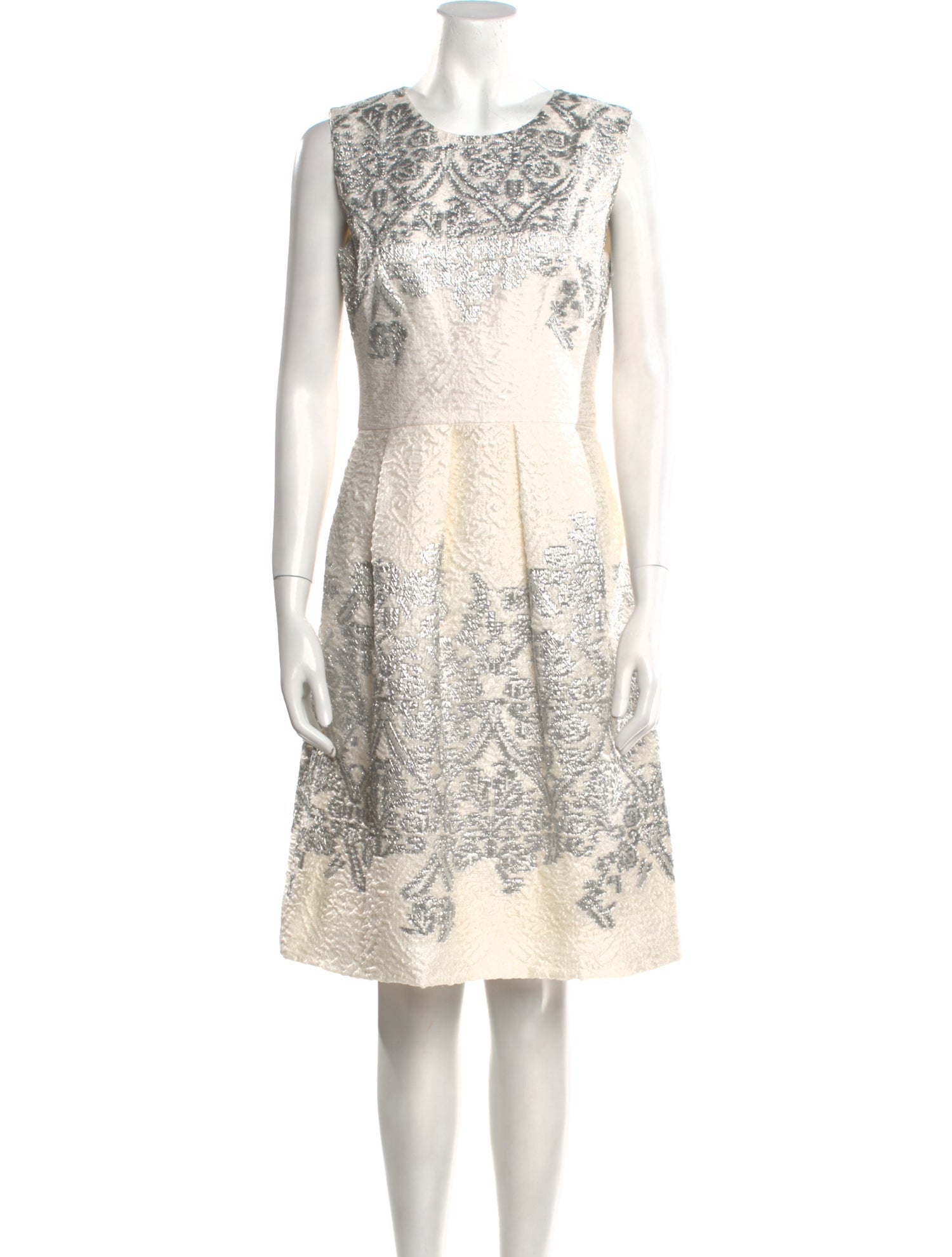 Lela Rose Bateau Neckline Knee-Length Dress