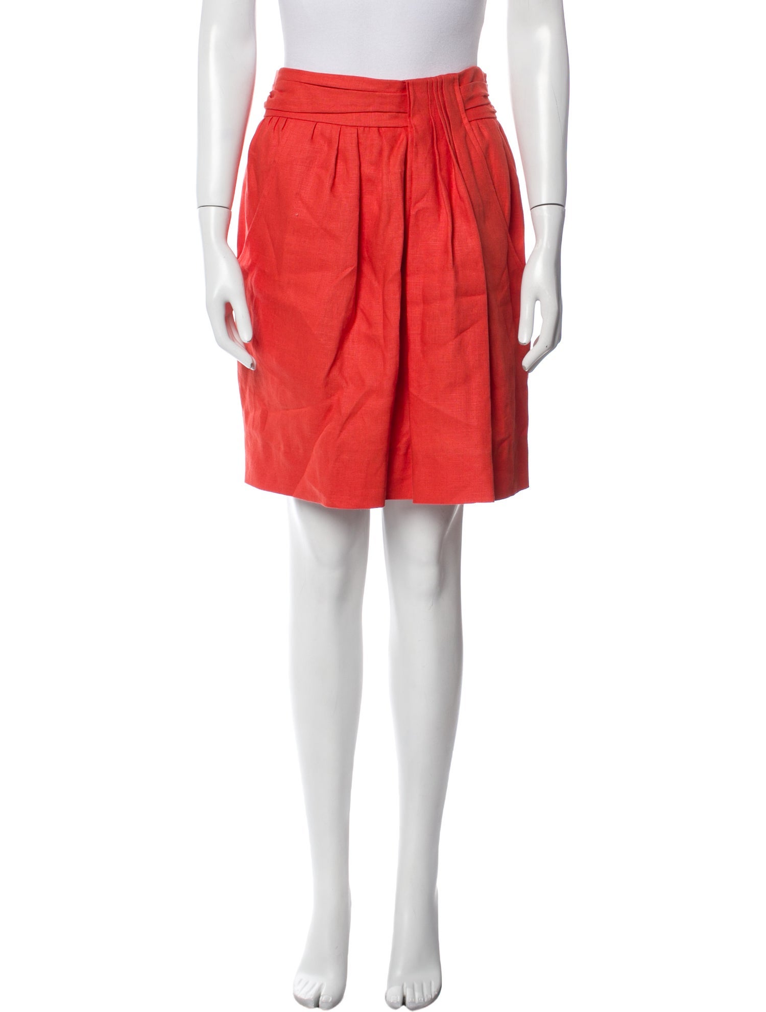 Lela Rose Linen Knee-Length Skirt