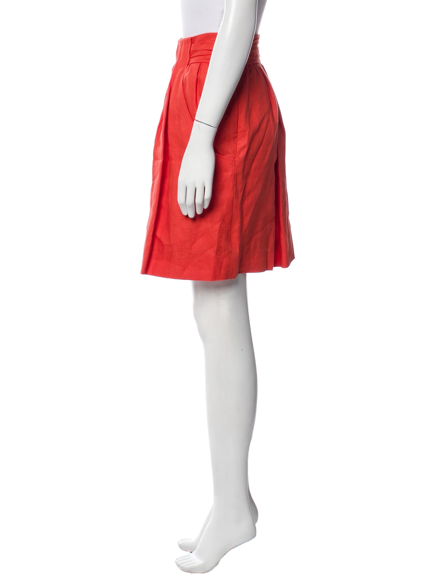 Lela Rose Linen Knee-Length Skirt